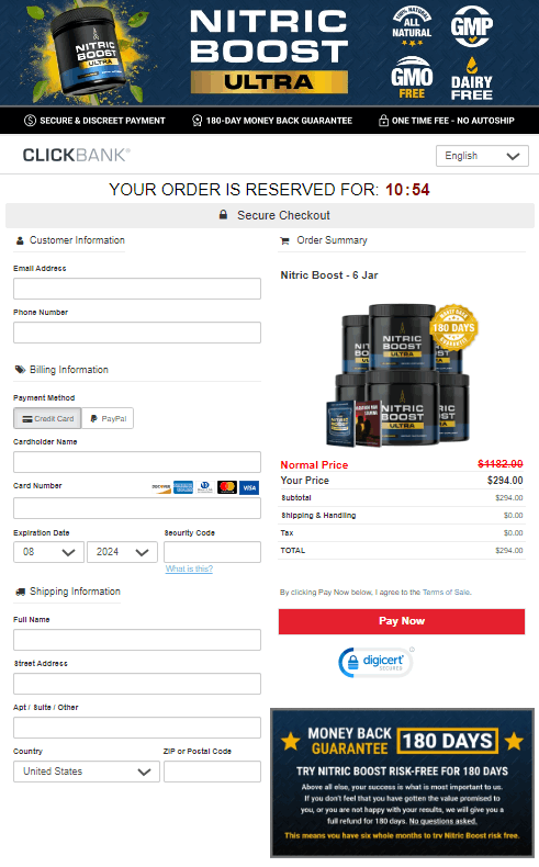 Nitric Boost Ultra-Secure-Checkout